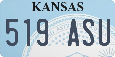 KS license plate 519ASU