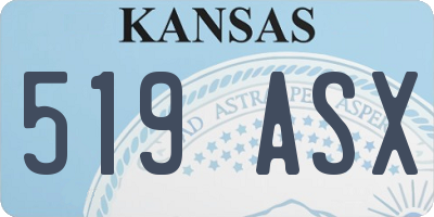 KS license plate 519ASX