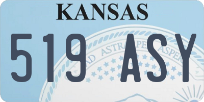 KS license plate 519ASY
