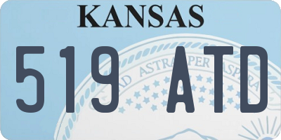 KS license plate 519ATD