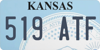 KS license plate 519ATF