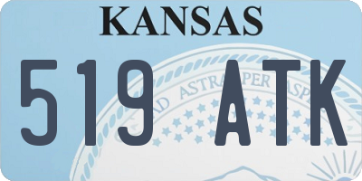 KS license plate 519ATK