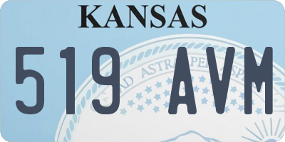 KS license plate 519AVM
