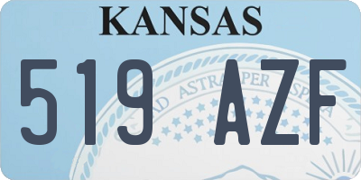 KS license plate 519AZF