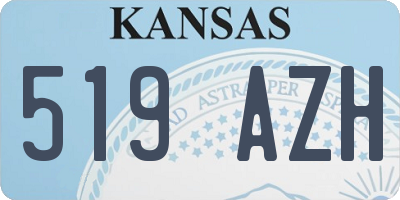 KS license plate 519AZH