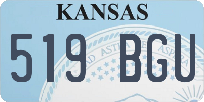 KS license plate 519BGU