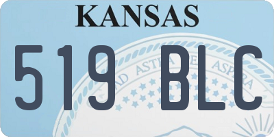 KS license plate 519BLC