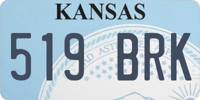 KS license plate 519BRK