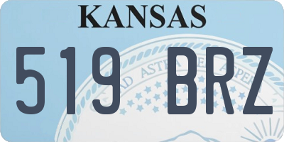 KS license plate 519BRZ