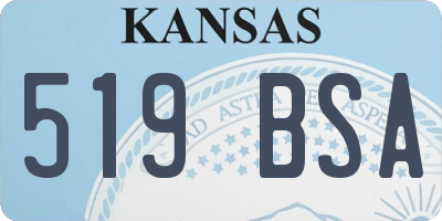 KS license plate 519BSA