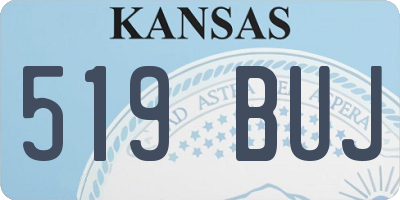 KS license plate 519BUJ