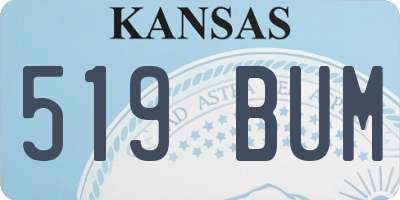 KS license plate 519BUM
