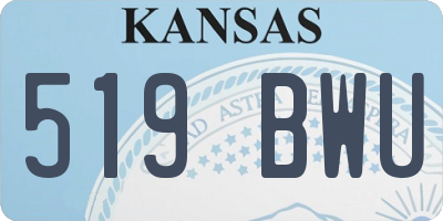 KS license plate 519BWU