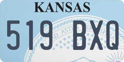 KS license plate 519BXQ