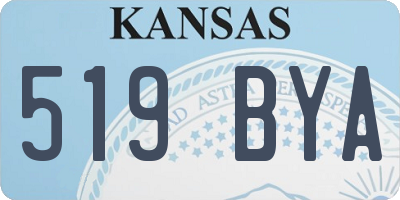 KS license plate 519BYA