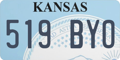KS license plate 519BYO