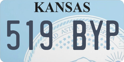 KS license plate 519BYP
