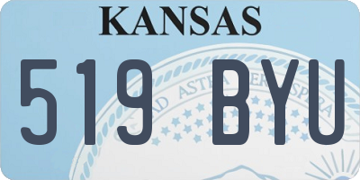 KS license plate 519BYU