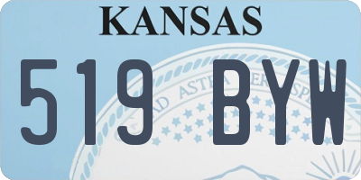 KS license plate 519BYW
