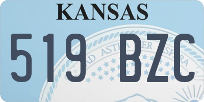 KS license plate 519BZC