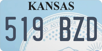 KS license plate 519BZD