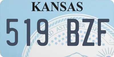 KS license plate 519BZF