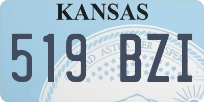 KS license plate 519BZI
