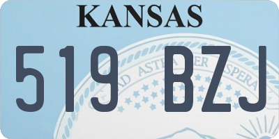 KS license plate 519BZJ