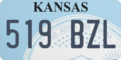 KS license plate 519BZL