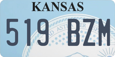 KS license plate 519BZM