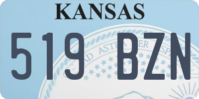 KS license plate 519BZN