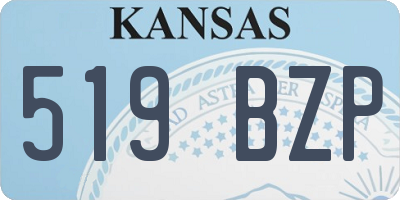 KS license plate 519BZP