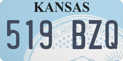 KS license plate 519BZQ