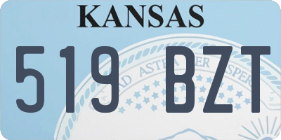 KS license plate 519BZT