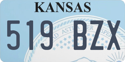 KS license plate 519BZX