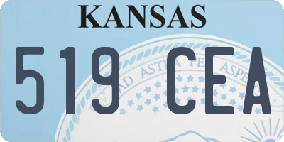 KS license plate 519CEA