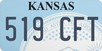 KS license plate 519CFT