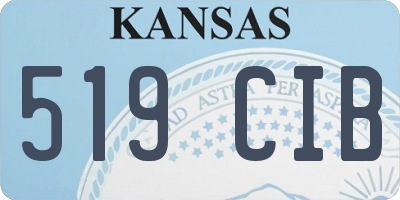 KS license plate 519CIB