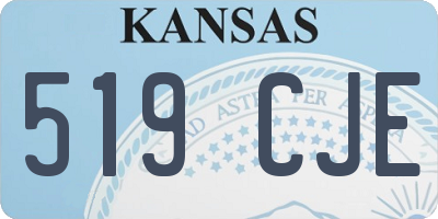 KS license plate 519CJE