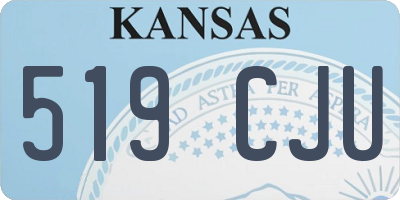 KS license plate 519CJU