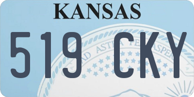 KS license plate 519CKY