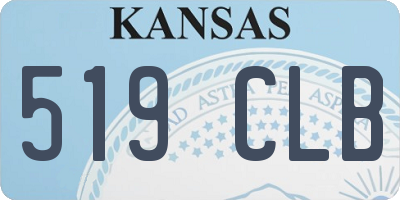 KS license plate 519CLB