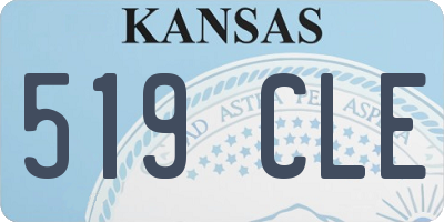KS license plate 519CLE