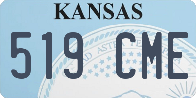 KS license plate 519CME