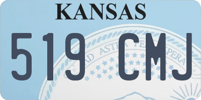 KS license plate 519CMJ