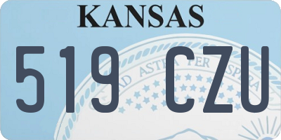KS license plate 519CZU
