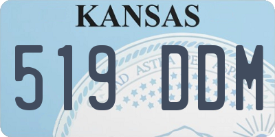 KS license plate 519DDM