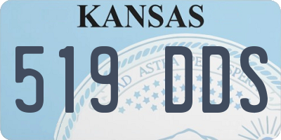 KS license plate 519DDS
