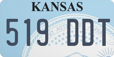 KS license plate 519DDT