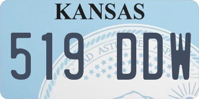 KS license plate 519DDW